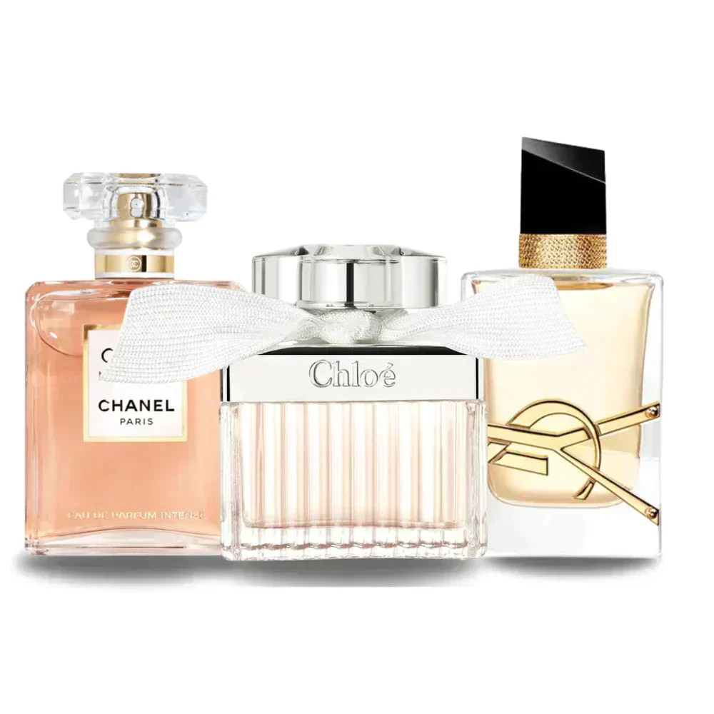 Pack de 3 Parfums Chanel COCO MADEMOISELLE, Yves Saint Laurent LIBRE et CHLOÉ (Eau de Parfum)
