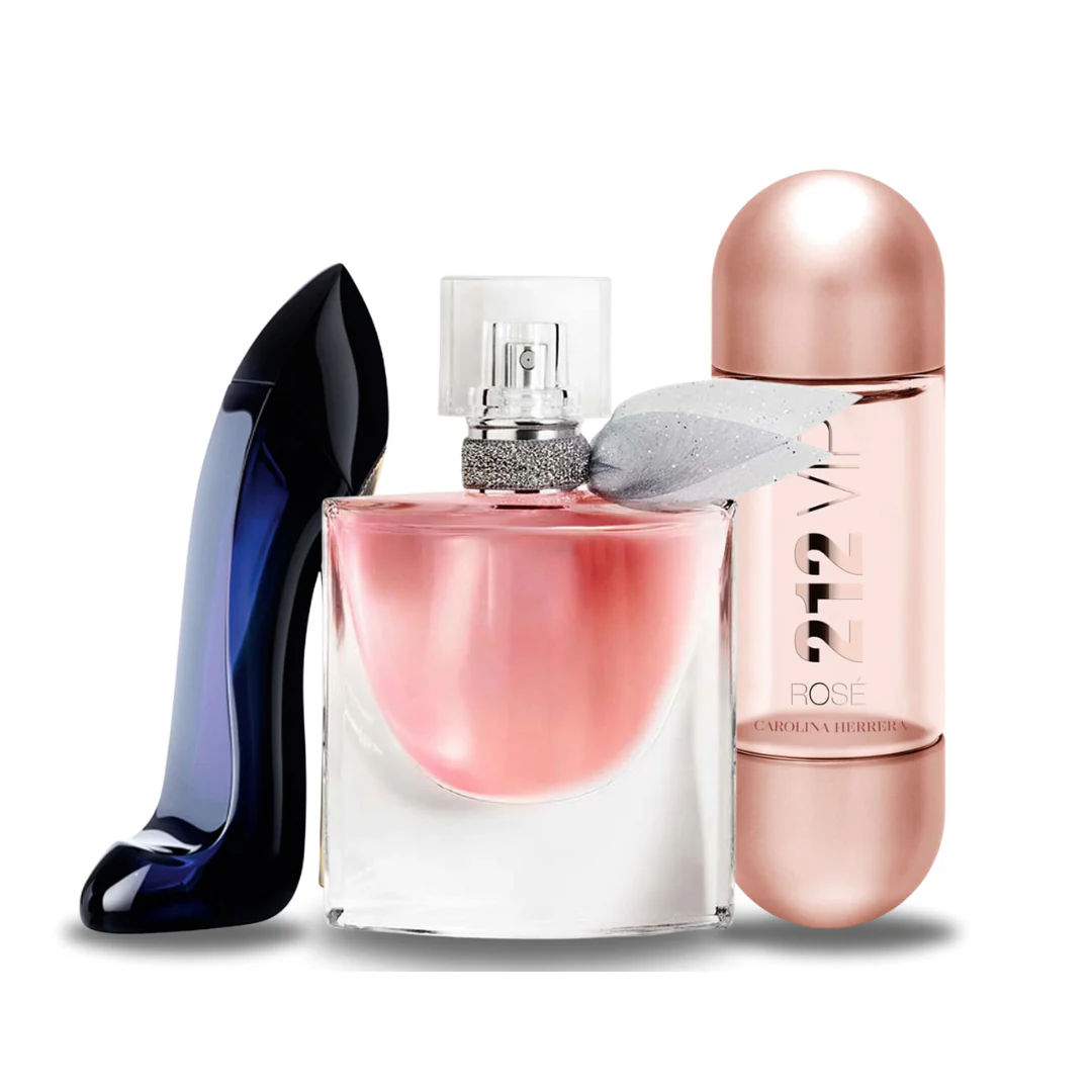 Pack de 3 Parfums Carolina Herrera GOOD GIRL, Lancôme LA VIE EST BELLE et Carolina Herrera 212 VIP ROSÉ (Eau de Parfum)