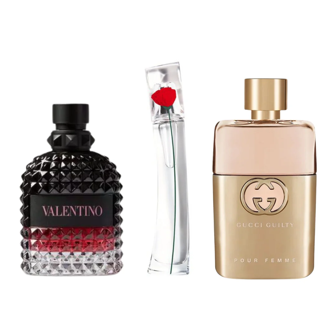 Pack 3 Parfums Gucci Guilty, Valentino Intense, Flower By Kenzo (Eau Parfum)