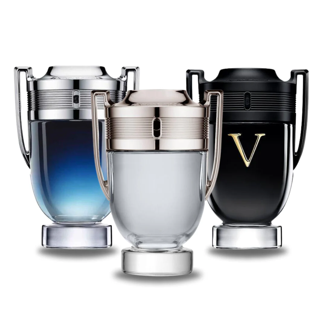 Pack 3 Parfums Paco Rabanne INVICTUS LEGEND, Paco Rabanne INVICTUS et Paco Rabanne INVICTUS VICTORY 100ml (Eau de Parfum)