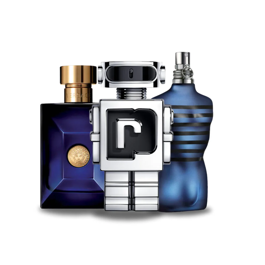 Pack de 3 Parfums Versace DYLAN BLUE, Paco Rabanne PHANTOM et Jean Paul Gaultier ULTRA MALE (Eau de Parfum)